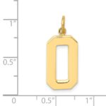 10k Large Polished Number 0 Charm - Image 3