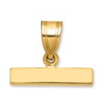 10ky Casted Large Polished Top Charm