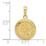 10k Saint Christopher Medal Charm - Image 3
