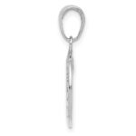 10k White Gold Saint Christopher Medal Charm - Image 2