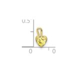 10ky November Synthetic Birthstone Heart Charm - Image 4