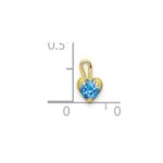 10ky December Synthetic Birthstone Heart Charm - Image 4