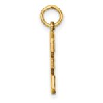 10ky Casted Medium Diamond-cut Number 3 Charm - Image 2