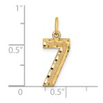 10ky Casted Medium Diamond-cut Number 7 Charm - Image 3