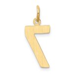 10k Medium Polished Number 7 Charm - Image 4