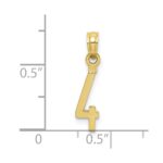 10K Number 4 Block Charm - Image 3
