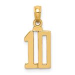 10K Number 10 Pendant