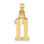 10K Number 11 Pendant