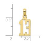 10K Number 13 Pendant - Image 3