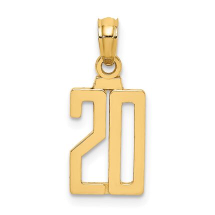 10K Number 20 Pendant