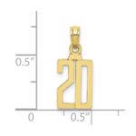 10K Number 20 Pendant - Image 3