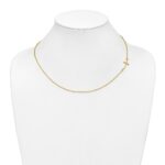 10k Small Sideways Curved Cross Necklace - Image 4