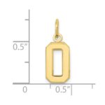 10k Small Polished Number 0 Charm - Image 3