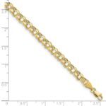 10k Lite 5mm Diamond-cut Double Link Charm Bracelet - Image 3