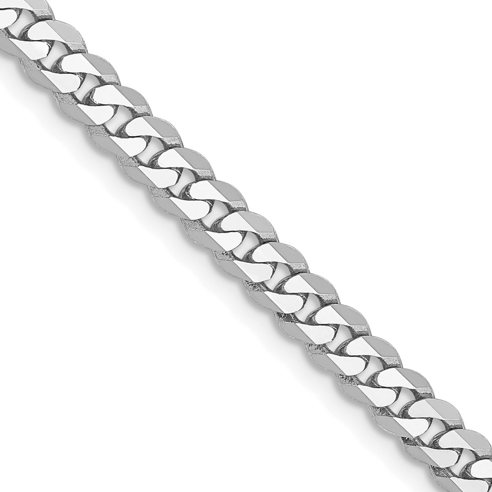 10WFBU100.jpg 10k WG 3.9mm Flat Beveled Curb Chain - Image 1