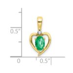 10K Diamond and Emerald Pendant - Image 3