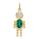 10k May Boy Birthstone Charm