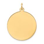 10K Plain .013 Gauge 25x25mm Circular Engravable Disc Charm