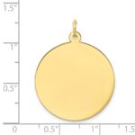10K Plain .013 Gauge 25x25mm Circular Engravable Disc Charm - Image 2