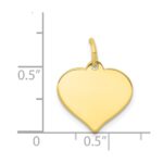 10k Plain .013 Gauge 14.5x12.6mm Heart Disc Charm - Image 2