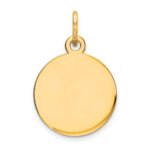 10K Plain .013 Gauge 11.5x11.5mm Round Disc Charm