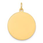 10K Plain .018 Gauge 20.7x20.7mm Circular Engravable Disc Charm