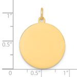 10K Plain .018 Gauge 20.7x20.7mm Circular Engravable Disc Charm - Image 4