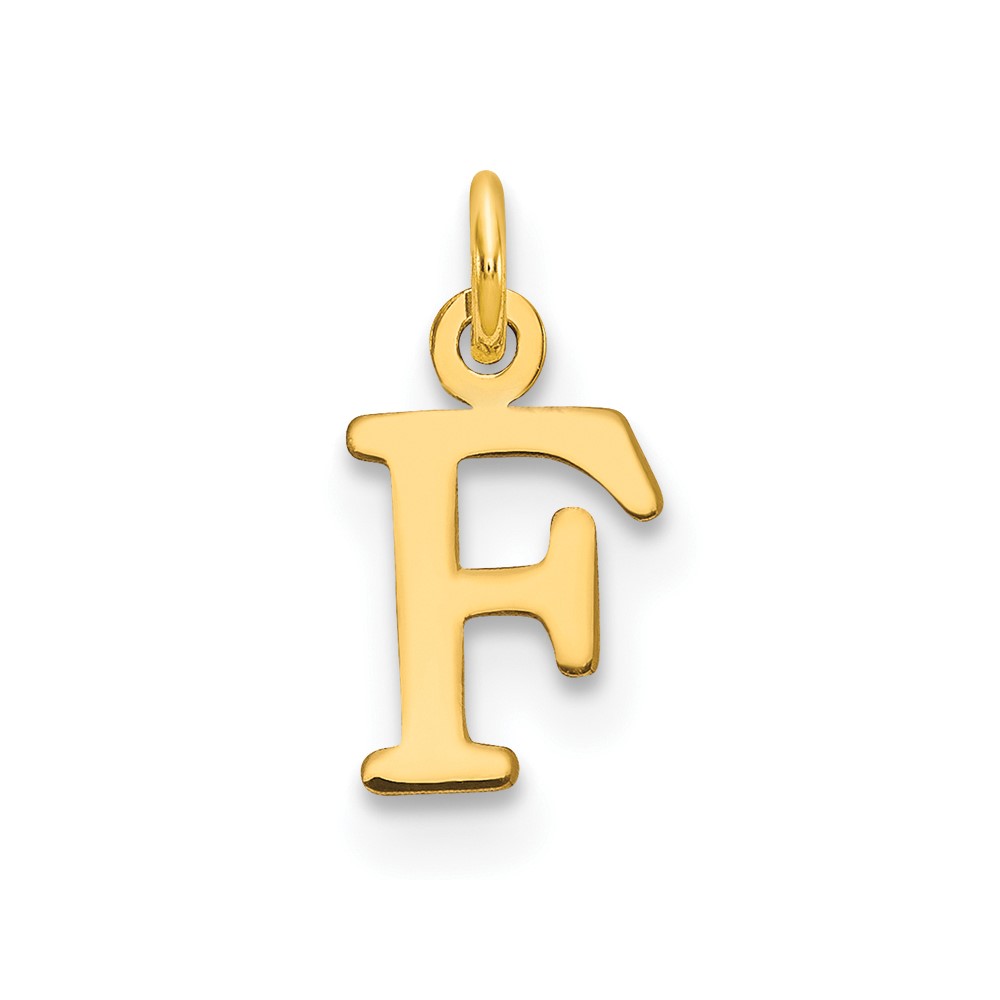 10XNA1160Y_F.jpg 10ky Cutout Letter F Initial Charm - Image 1