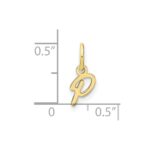 10KY Upper case Letter P Initial Charm - Image 4