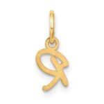 10KY Upper case Letter R Initial Charm - Image 3