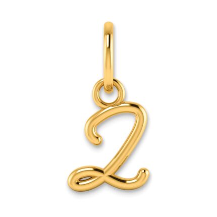 10KY Upper case Letter Z Initial Charm