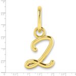 10KY Upper case Letter Z Initial Charm - Image 2