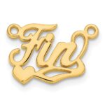 10k Yellow Gold Polished Heart Name Plate - Image 2