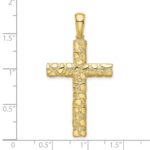 10K Nugget Cross Pendant - Image 3