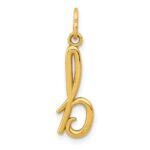10k Yellow Gold Letter b Initial Charm