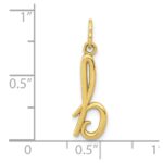 10k Yellow Gold Letter b Initial Charm - Image 4