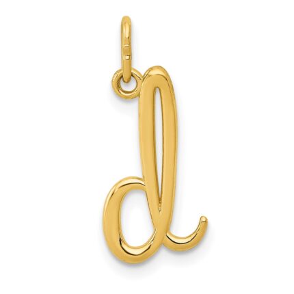 10k Yellow Gold Letter d Initial Charm