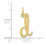 10k Yellow Gold Letter d Initial Charm - Image 4