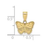 10k Laser Cut Butterfly Charm - Image 3