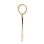 10K Polished Etched Letter H Initial Pendant - Image 2