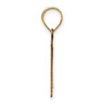 10K Polished Etched Letter R Initial Pendant - Image 2