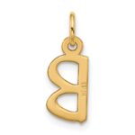 10k Large Slanted Block Initial B Charm - Image 3