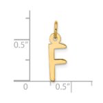 10k Large Slanted Block Initial F Charm - Image 4