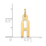 10k Large Slanted Block Initial H Charm - Image 4
