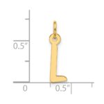 10k Large Slanted Block Initial L Charm - Image 4