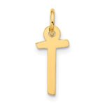 10k Large Slanted Block Initial T Charm