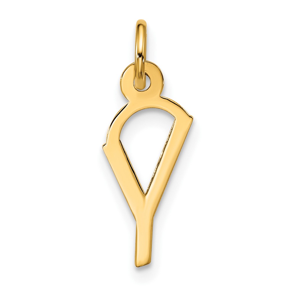 10YC1555Y.jpg 10k Large Slanted Block Initial Y Charm - Image 1