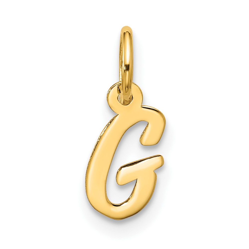 10YC1556G.jpg 10k Small Script Initial G Charm - Image 1