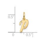 10k Small Script Initial P Charm - Image 4
