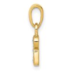 10K and Rhodium Diamond Initial R Charm - Image 2